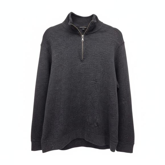 Banana Republic 1/4 Zip Up Pullover Sweater Grey Men's Medium - Picture 6 of 9